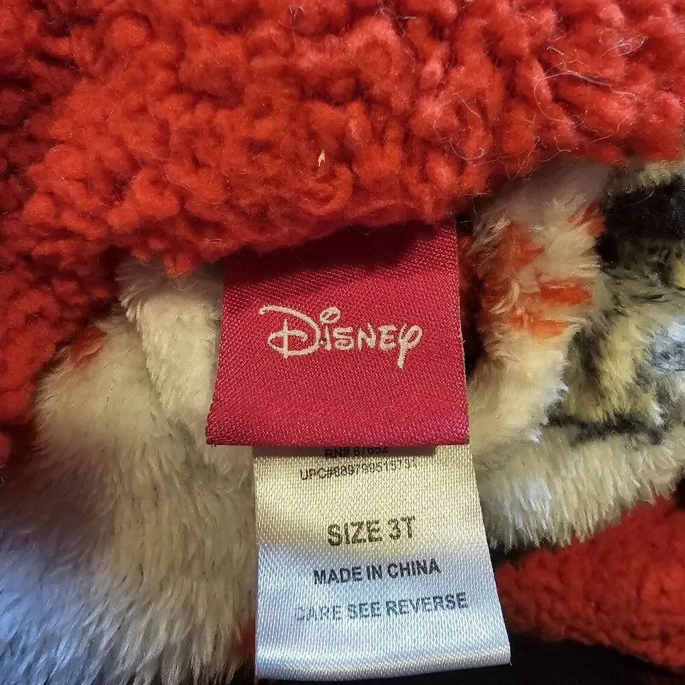 Disney Minnie Mouse Toddler Bath Robe Size 3T Christmas Winter Santa Claus Cozy
